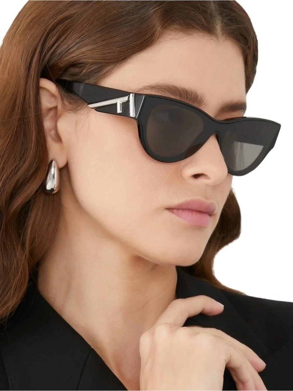 NEW Fendi FE40135I 01A Shiny Black/Smoke Women Sunglasses Set Authentic